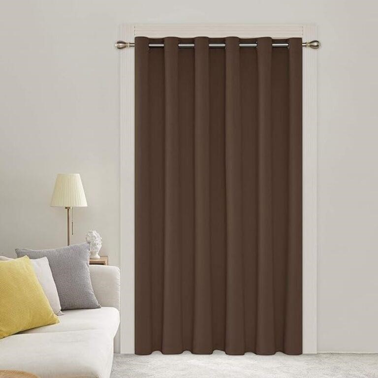 Deconovo Decorative 80x84'' Brown Curtain Panel