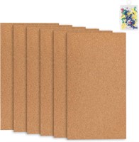 6 Pack Self-Adhesive Cork Boards