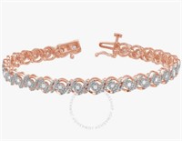 Diamond Muse 0.50cttw Rose Gold/Sterling Silver