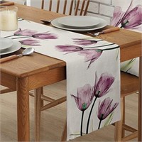 Avoik Linen 13x70''  Floral Table Runner