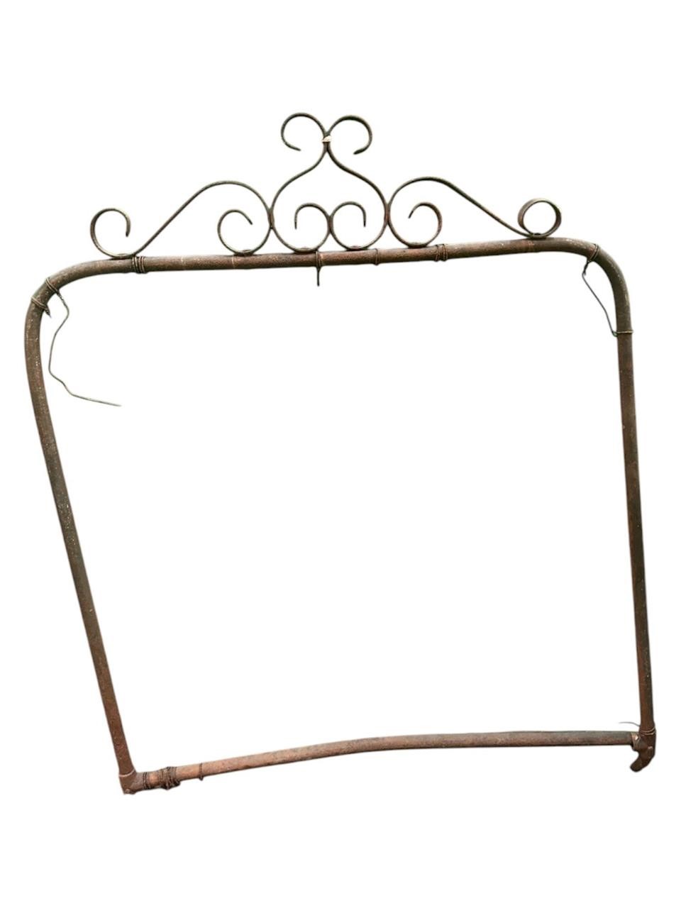 Iron Gate Frame with Scroll Top