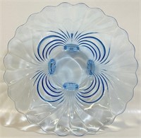 BEAUTIFUL 1940'S CAPRICE GLASS MOONLIGHT BLUE BOWL