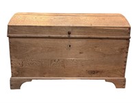 Wood Arched Top Trunk, Stripped Oak
