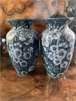 Pair of Blue Vases