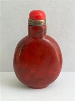 Red & Black Snuff Bottle Red Cap