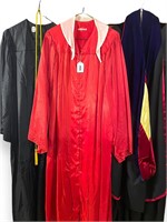(3) Vintage Graduation Gowns Professor