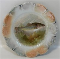 ANTIQUE PORCELAIN FISH PLATE