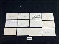 Autographed Index Cards-List in Photos