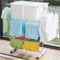 $70 DOLEEFUN Foldable Drying Rack with Wheels -