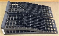 TWO LIKE NEW HEAVY PLASTIC CAR RAMPS