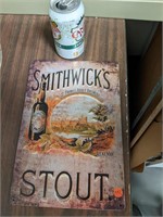 New Tin Smithwicks Stout Beer Sign