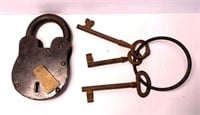 Antique Padlock & Keys