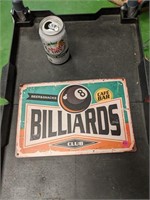 New Tin Billards Club Sign