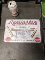 New Tin Remington Hunting Sign