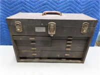 Vintage Machinist 20" Metal Tool Box intact.sturdy
