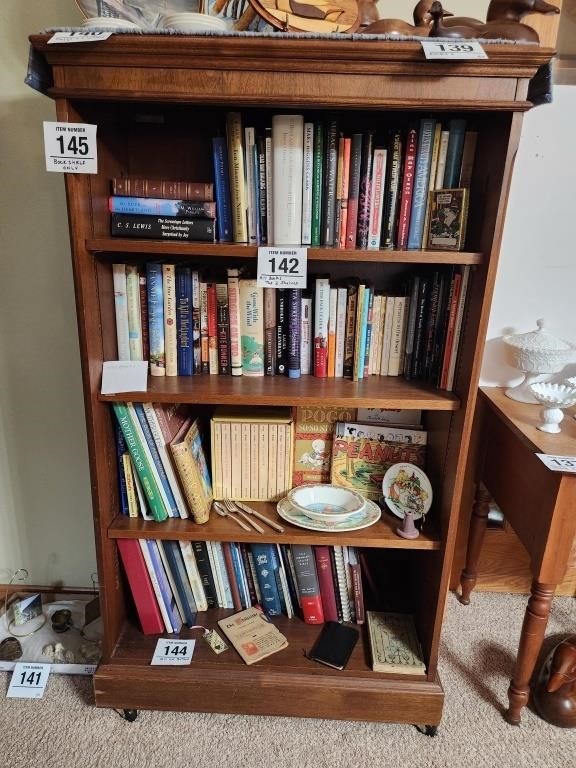Wooden bookshelf 56" t x 32"  x 15" d