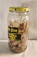 .Big Vintage Jar of Snake Skins Mt. Olive Dills