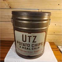 Vintage UTZ Chip Tin