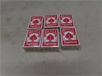 (6) sealed SUPREME brand Mini Playing Cards