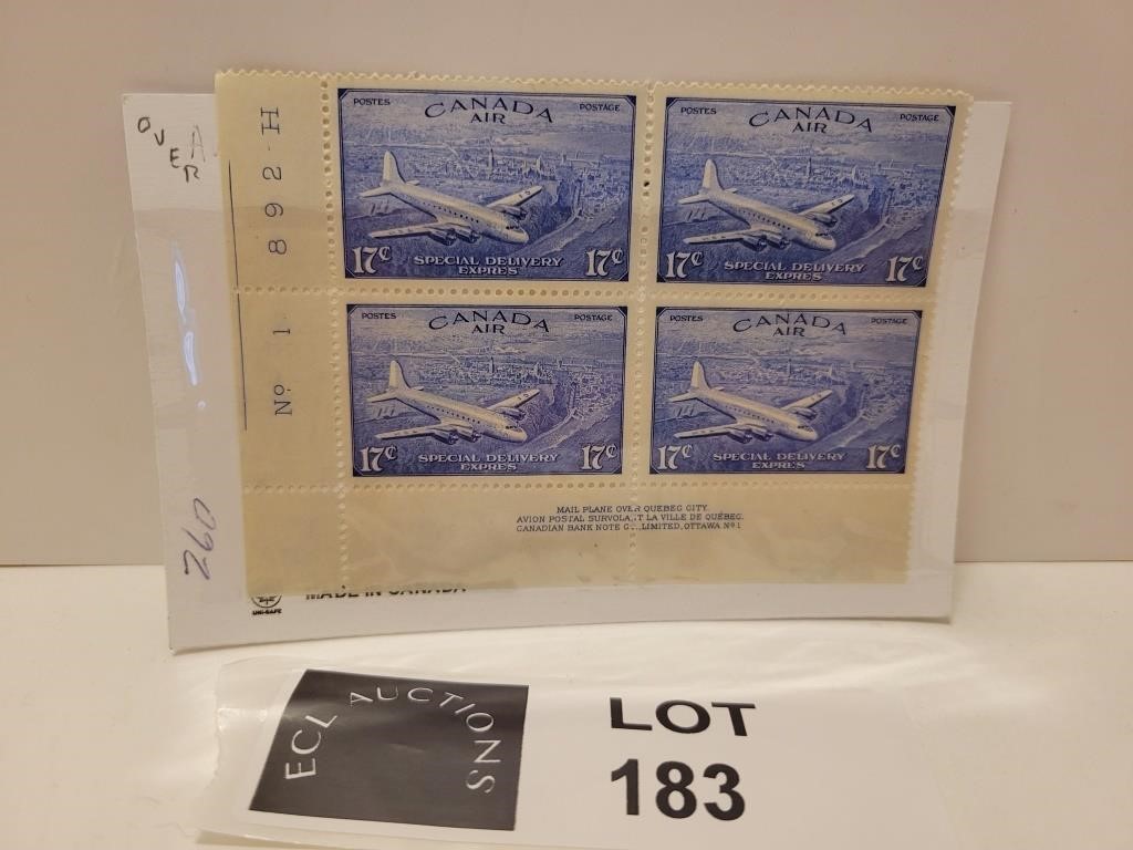 CANADA BLOCK 17 CENT AIRMAIL STAMPS UNHINGED MINT