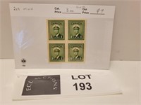 CANADA BLOCK 1 CENT KING GEORGE STAMPS MINT
