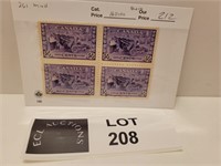 CANADA BLOCK 50 CENT CANNON STAMPS MINT