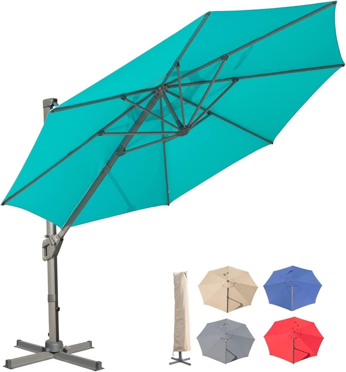 10' D Large Cantilever Offset Market Umbrella