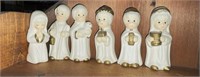 (6) Vintage Cermaic Children Nativity Figurines