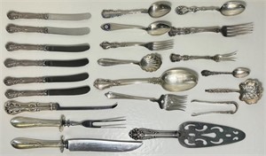 GOOD MIXED LOT OF STERLING CUTLERY INCL BIRKS