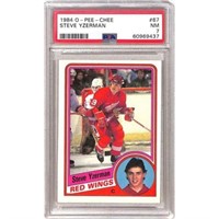 1984 Opc Hockey Steve Yzerman Rookie Psa 7