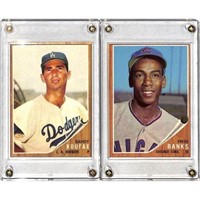 (2) 1962 Topps Baseball Stars/hof
