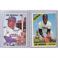 (2) Vintage Joe Morgan Baseball Cards 1966/1967