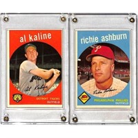(2) 1959 Topps Baseball Hof Cards