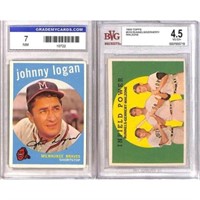 (2) Graded 1959 Topps Baseball Cards