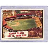 1961 Topps Mickey Mantle Blasts 565 Ft. Hr