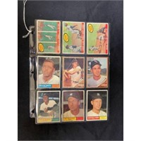 (9) 1959-62 Topps Baseball Hof Cards