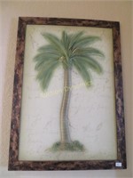 Framed Palm Tree Wall Art