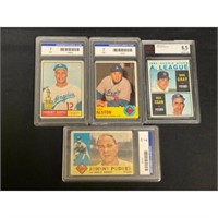 (4) 1960's Graded Baseball Cards