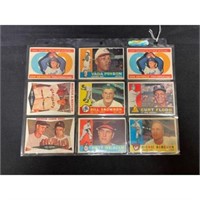 (10) 1960 Topps Baseball Stars/hof