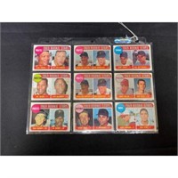 (9) 1969 Topps Baseball Rookie Cards