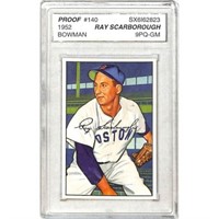 1952 Bowman Ray Scarborough Blank Back Proof