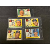 (5) 1955 Topps Red Sox Cards Nice Shape