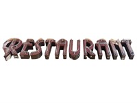 Neon Large French 1930's 'Restaurant' Letters