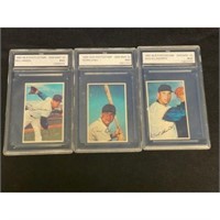 (3) Graded 1969 Mlb Photo Stamps