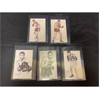 (5) 1947-66 Boxing Exhibit Cards
