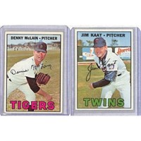 (2) 1967 Topps Kaat/mclain Baseball Cards