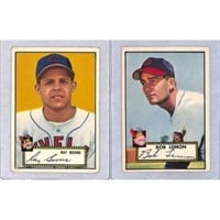 (2) 1952 Topps Baseball Stars
