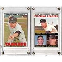 (2) 1960's Topps Whitey Ford Cards