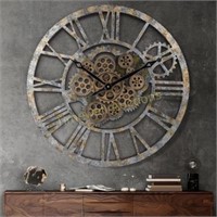 Lafocuse 23 Wooden Moving Gears Clock  Bronze