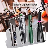 Electric Clipper/Curler Stand -Matte Silver